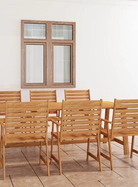 VidaXL 7-delige Tuinset massief acaciahout