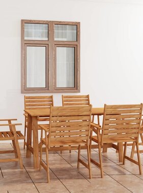 VidaXL 7-delige Tuinset massief acaciahout