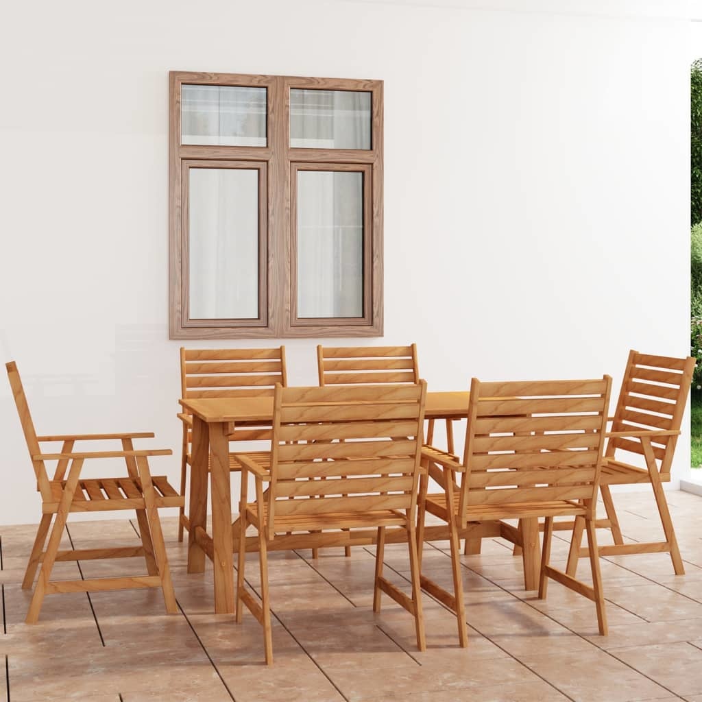 VidaXL 7-delige Tuinset massief acaciahout