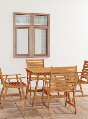 VidaXL 5-delige Tuinset massief acaciahout