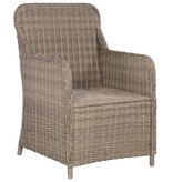 VidaXL 9-delige Tuinset poly rattan bruin