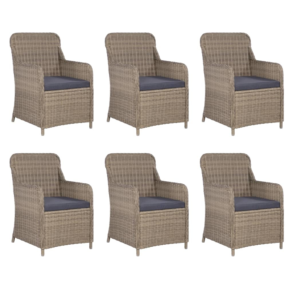 VidaXL 9-delige Tuinset poly rattan bruin