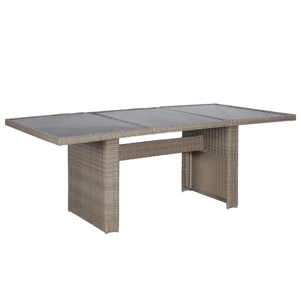 VidaXL 9-delige Tuinset poly rattan bruin