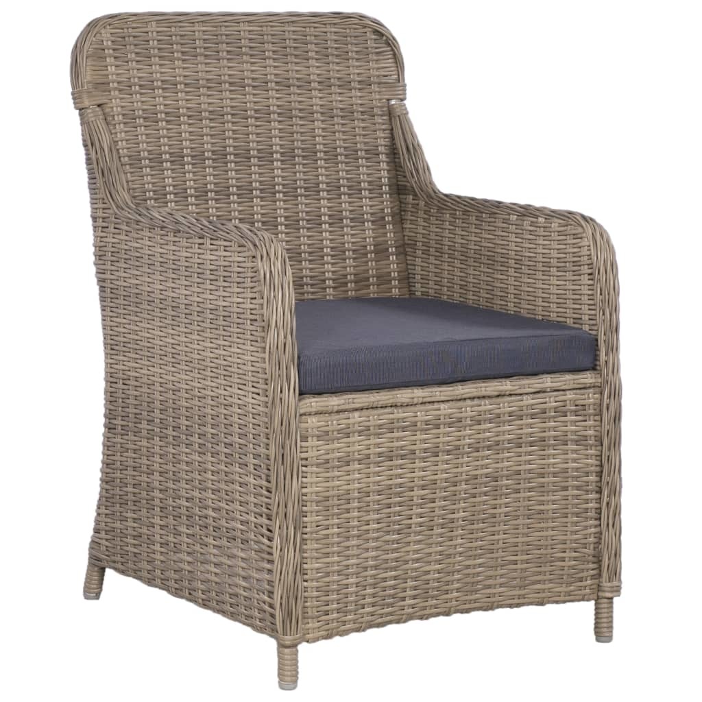 VidaXL 9-delige Tuinset poly rattan bruin