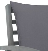 vidaXL 5-delige Loungeset met kussens massief acaciahout grijs