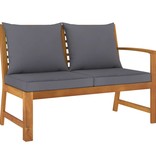 VidaXL 4-delige Loungeset met kussens massief acaciahout