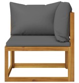 VidaXL 7-delige Loungeset met kussens massief acaciahout