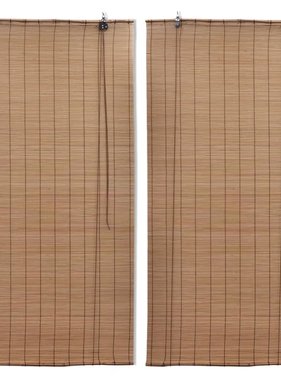 vidaXL Rolgordijnen 2 st 100x160 cm bamboe bruin
