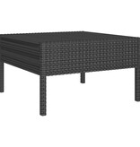 VidaXL 6-delige Loungeset met kussens poly rattan zwart