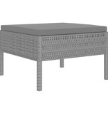 VidaXL 6-delige Loungeset met kussens poly rattan zwart