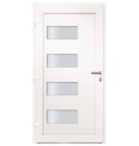 VidaXL Voordeur 100x210 cm aluminium en PVC wit