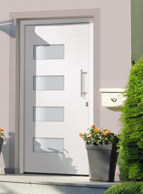 VidaXL Voordeur 100x200 cm aluminium en PVC wit