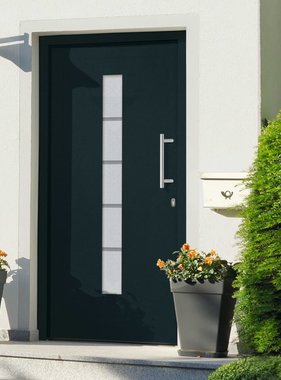 VidaXL Voordeur 100x200 cm aluminium en PVC antraciet