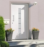 VidaXL Voordeur 100x210 cm aluminium en PVC wit