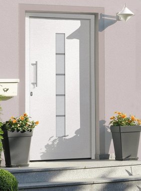 VidaXL Voordeur 100x210 cm aluminium en PVC wit