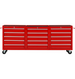 VidaXL Gereedschapswagen met 15 lades staal rood