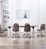 VidaXL Eetkamerstoelen 6 st stof taupe