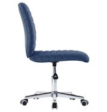 VidaXL Eetkamerstoelen 6 st stof blauw