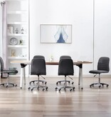 VidaXL Eetkamerstoelen 6 st stof donkergrijs