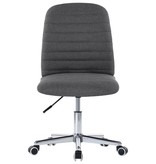 VidaXL Eetkamerstoelen 6 st stof donkergrijs