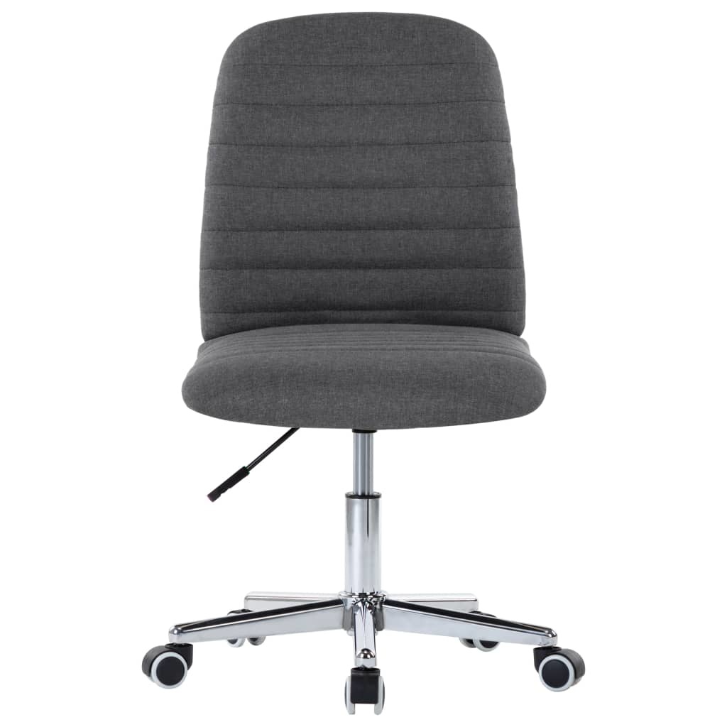 vidaXL Eetkamerstoelen 6 st stof donkergrijs