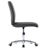 VidaXL Eetkamerstoelen 6 st stof donkergrijs