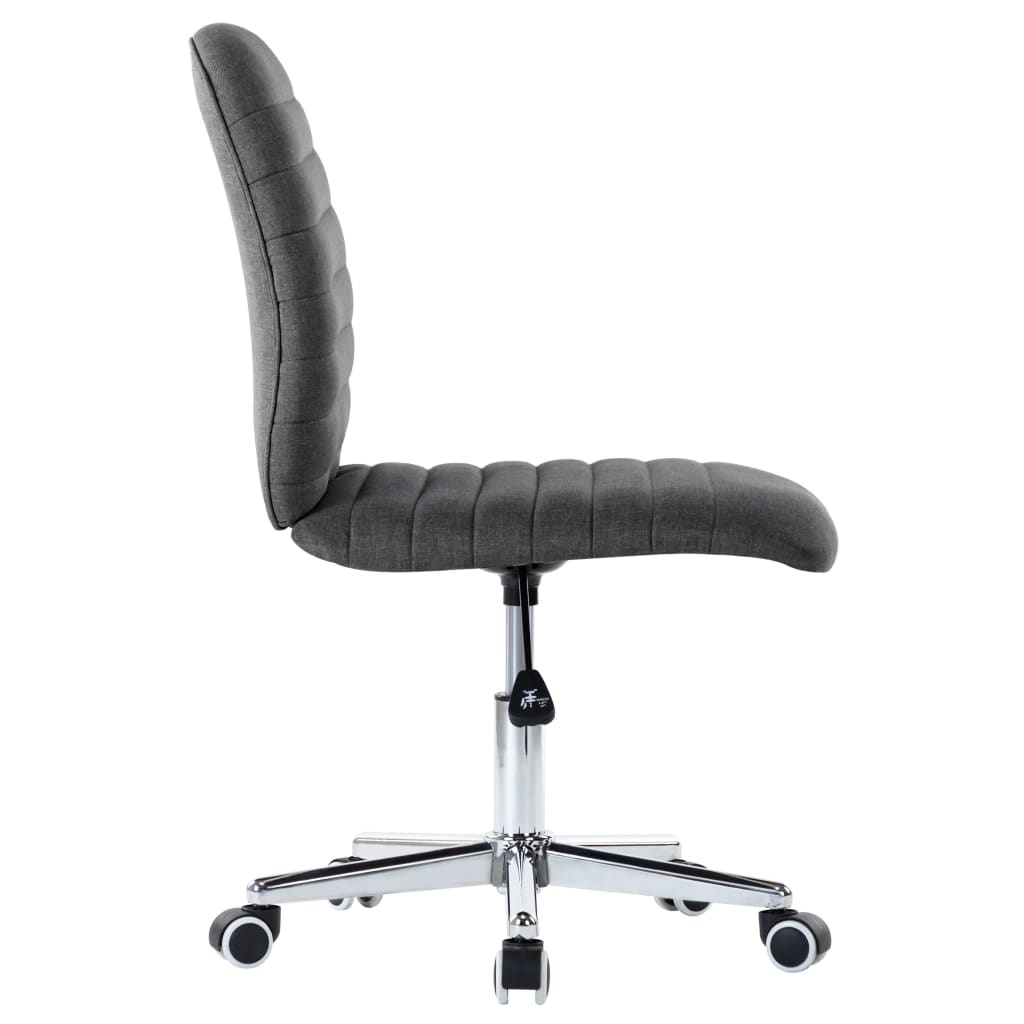 VidaXL Eetkamerstoelen 6 st stof donkergrijs