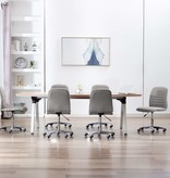 VidaXL Eetkamerstoelen 6 st stof lichtgrijs