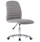 VidaXL Eetkamerstoelen 6 st stof lichtgrijs
