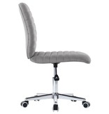 VidaXL Eetkamerstoelen 6 st stof lichtgrijs