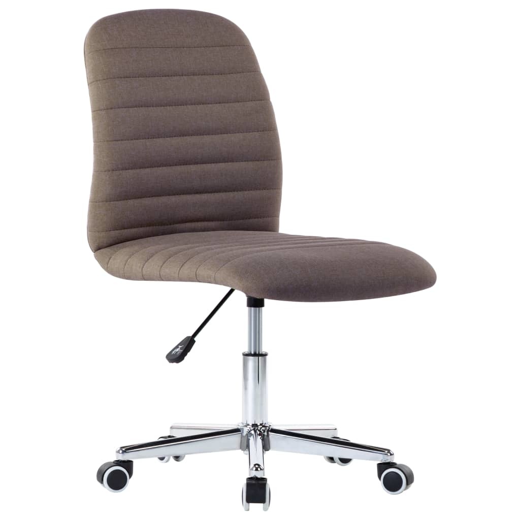 vidaXL Eetkamerstoelen 4 st stof taupe