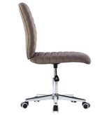 vidaXL Eetkamerstoelen 4 st stof taupe