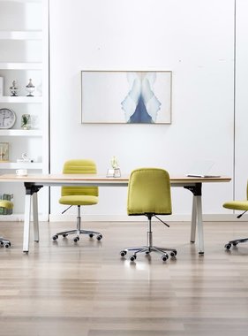 VidaXL Eetkamerstoelen 4 st stof groen