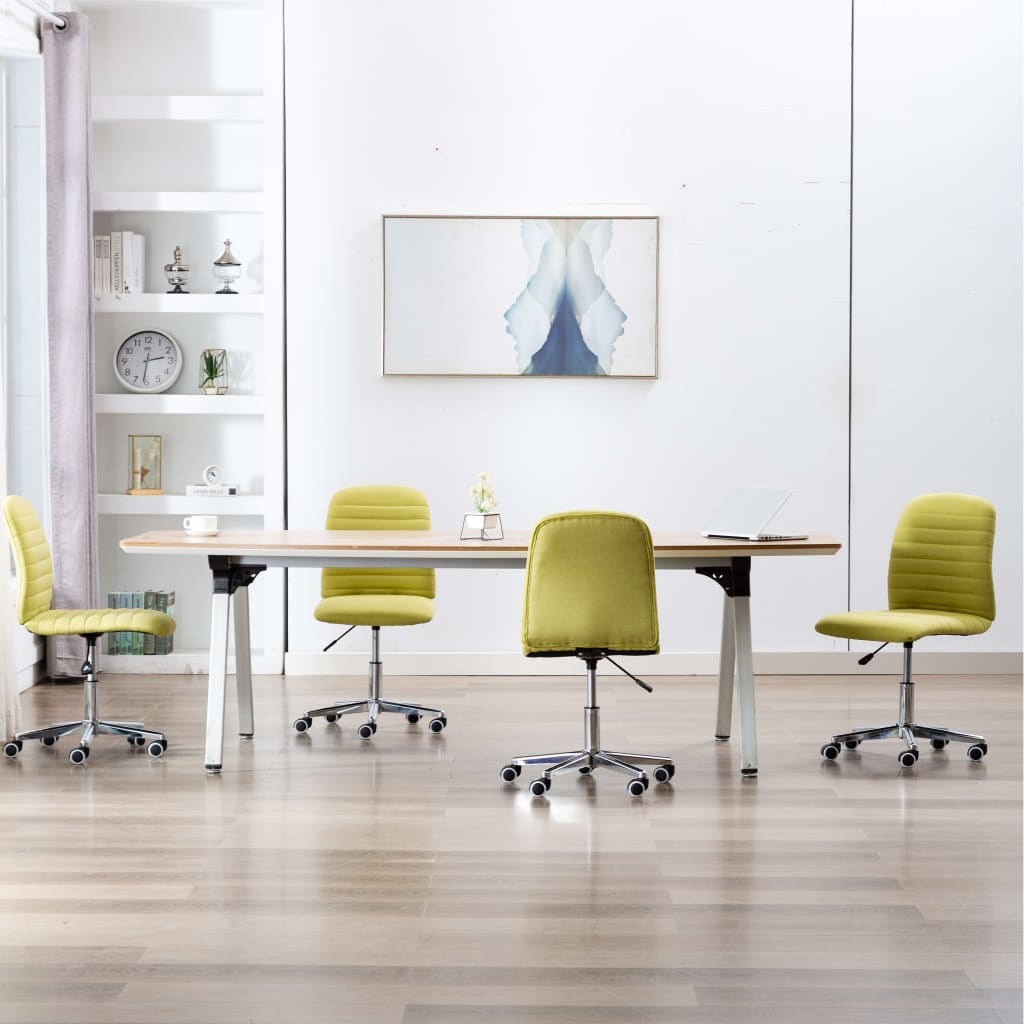 VidaXL Eetkamerstoelen 4 st stof groen