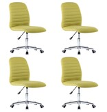 VidaXL Eetkamerstoelen 4 st stof groen