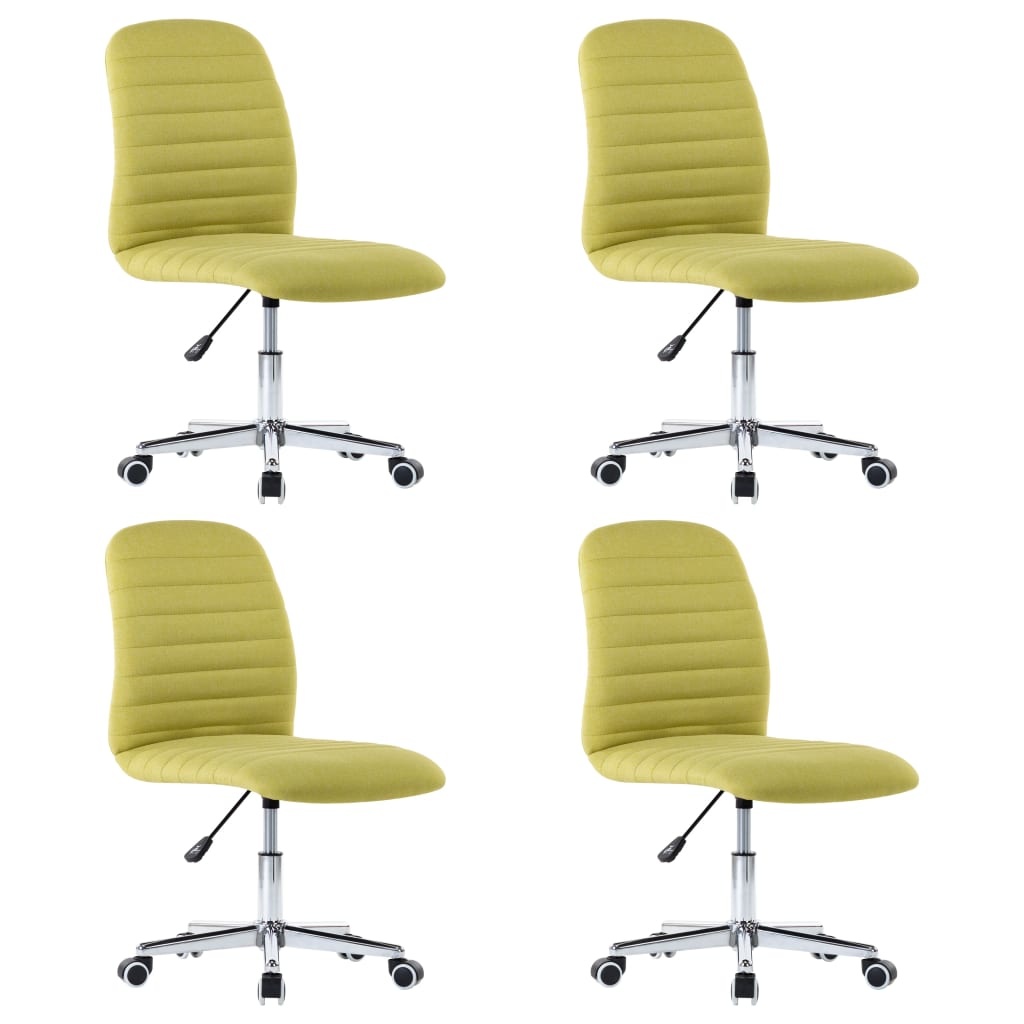 VidaXL Eetkamerstoelen 4 st stof groen