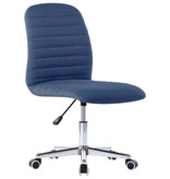 vidaXL Eetkamerstoelen 4 st stof blauw