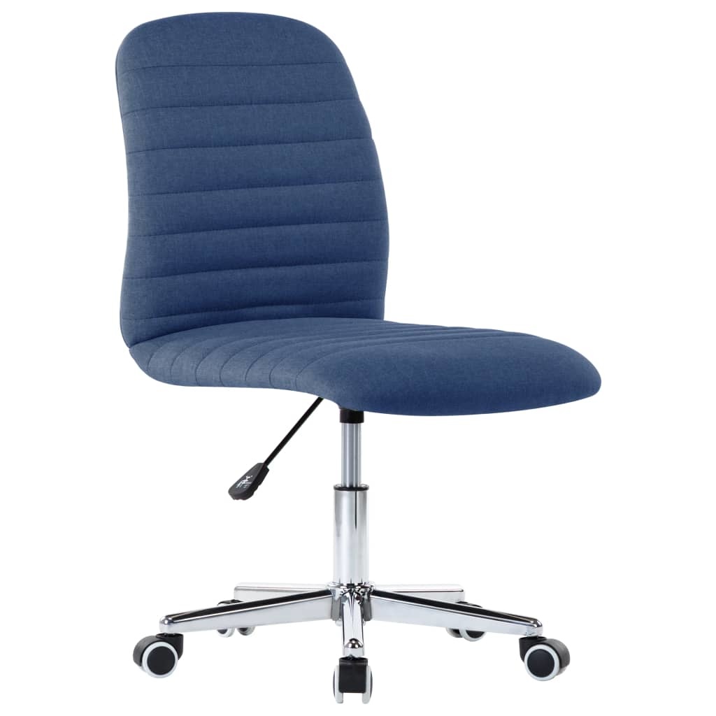 vidaXL Eetkamerstoelen 4 st stof blauw