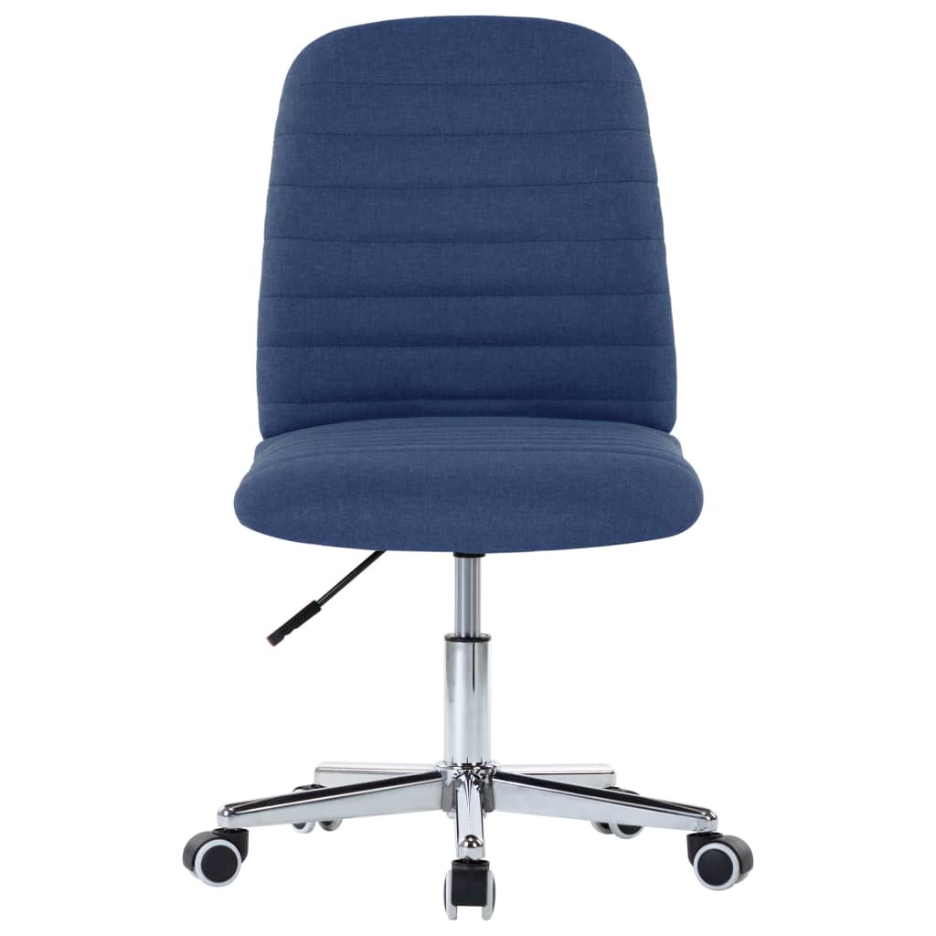 vidaXL Eetkamerstoelen 4 st stof blauw