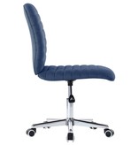 vidaXL Eetkamerstoelen 4 st stof blauw