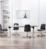 VidaXL Eetkamerstoelen 4 st stof donkergrijs
