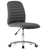 VidaXL Eetkamerstoelen 4 st stof donkergrijs