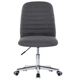 VidaXL Eetkamerstoelen 4 st stof donkergrijs