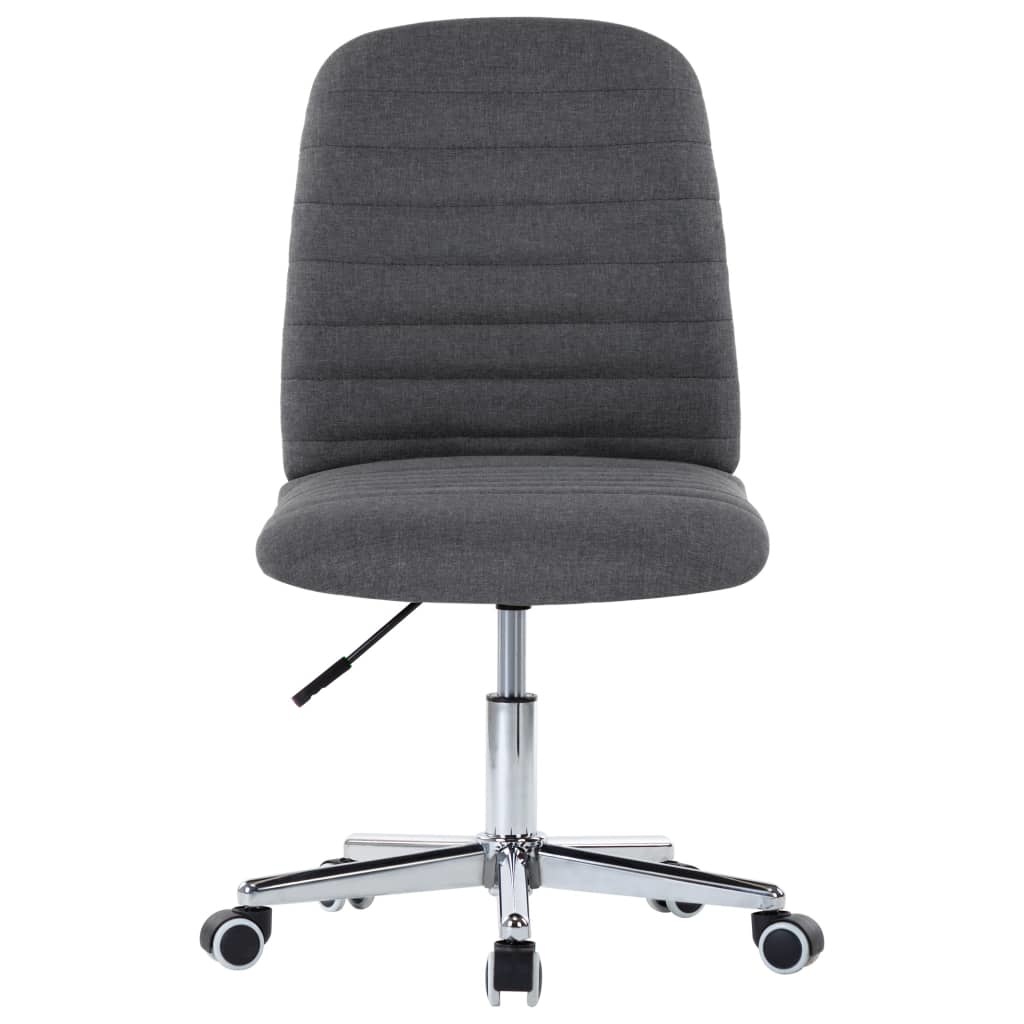 VidaXL Eetkamerstoelen 4 st stof donkergrijs