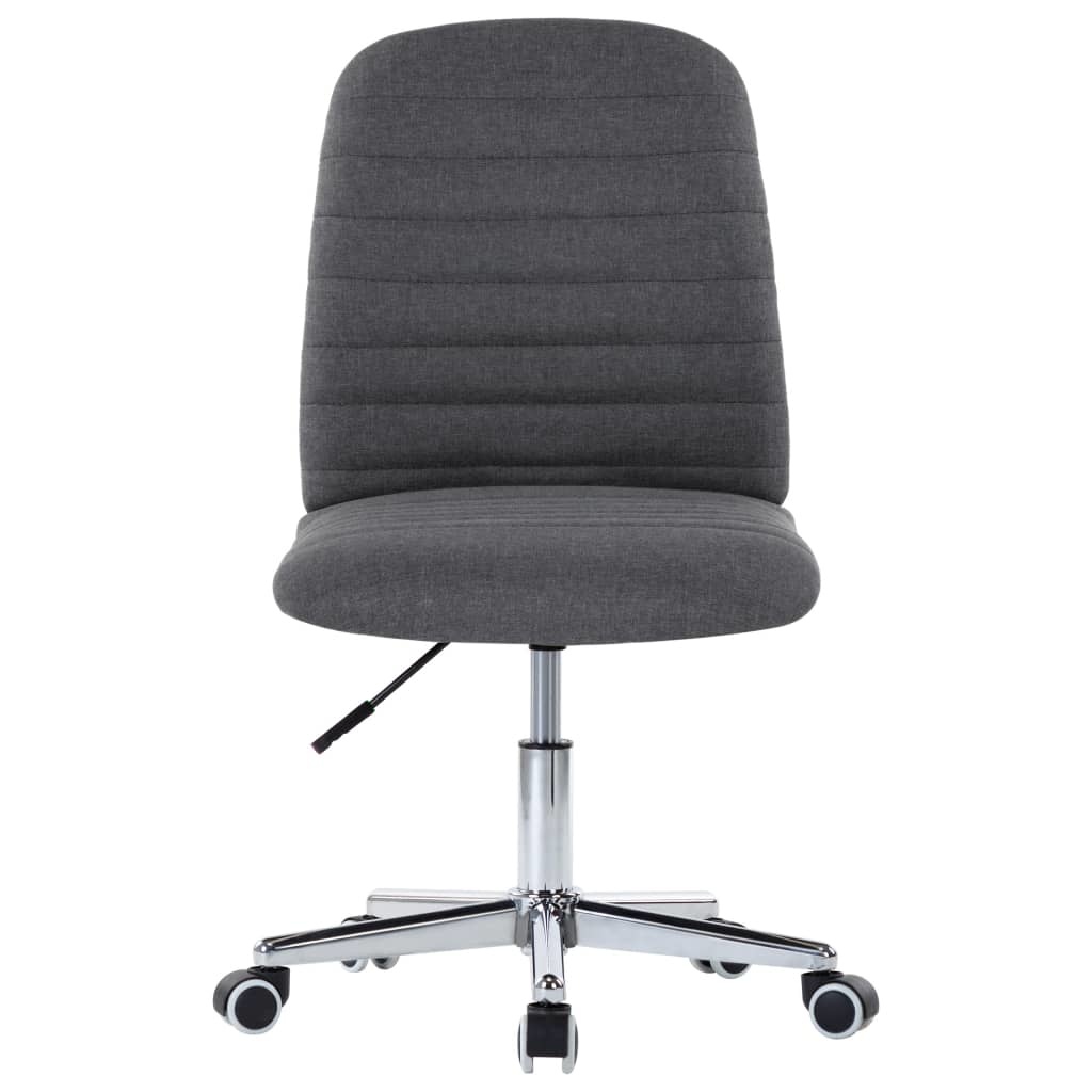 vidaXL Eetkamerstoelen 4 st stof donkergrijs