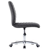 VidaXL Eetkamerstoelen 4 st stof donkergrijs