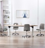 VidaXL Eetkamerstoelen 4 st stof lichtgrijs