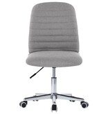 VidaXL Eetkamerstoelen 4 st stof lichtgrijs