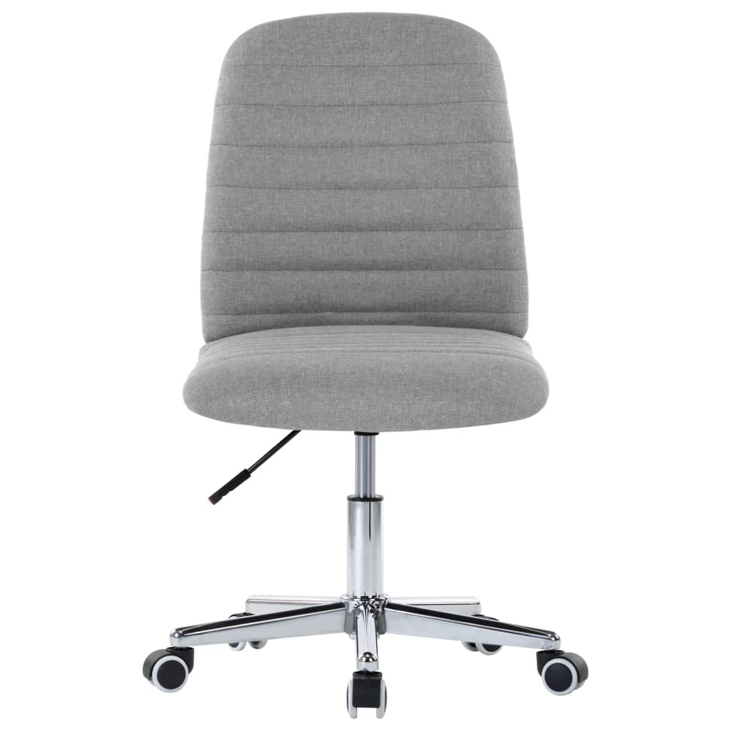 VidaXL Eetkamerstoelen 4 st stof lichtgrijs