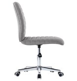 VidaXL Eetkamerstoelen 4 st stof lichtgrijs
